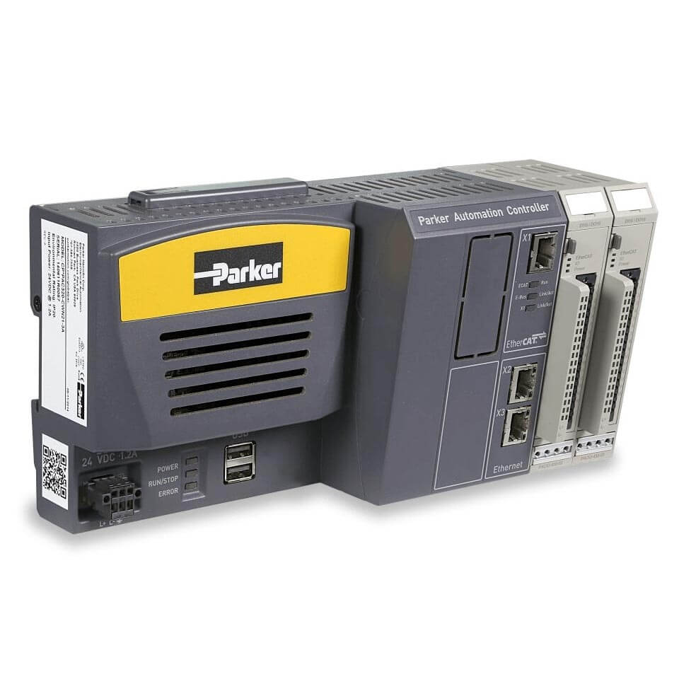 Parker electromechanical automation controller with actuators from Aberdeen Dynamics for precision motion control systems.